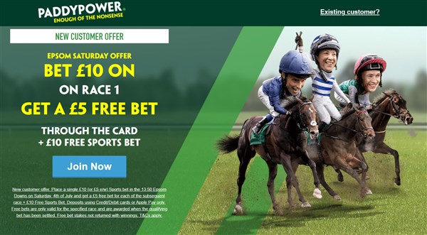 Paddy Power Epsom Derby Offer